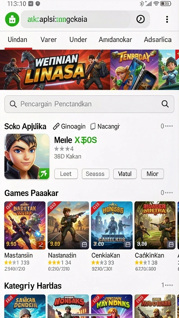 marina77 - Tangkapan layar menampilkan karakter utama dalam aksi.